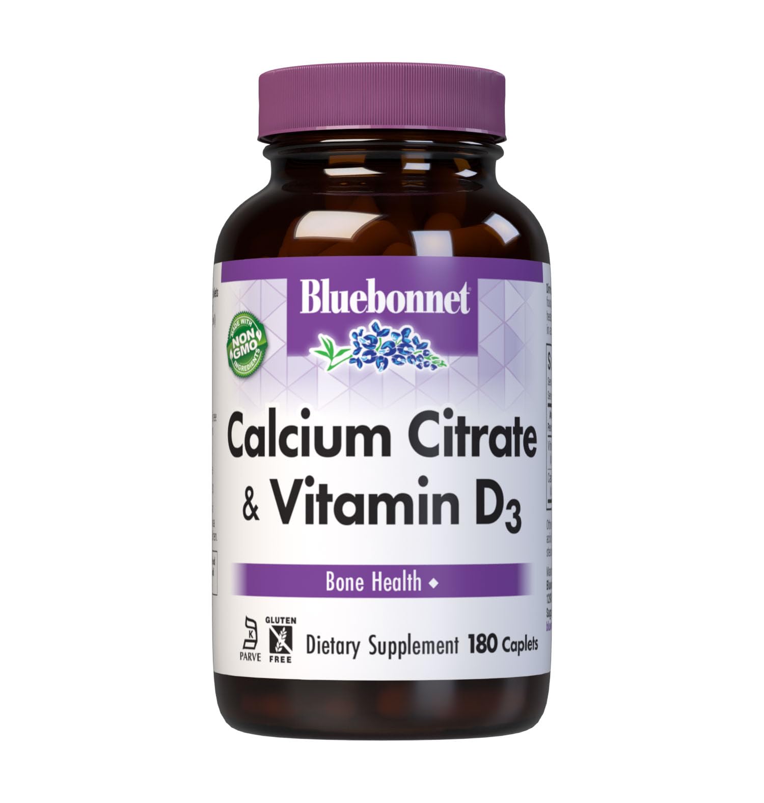 BlueBonnet Calcium Citrate 1000 mg with Vitamin D3 800 IU front view