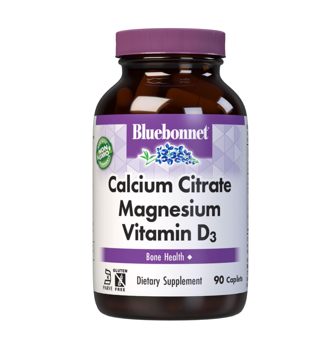BlueBonnet Calcium Citrate Magnesium Vitamin D3 Caplets front view