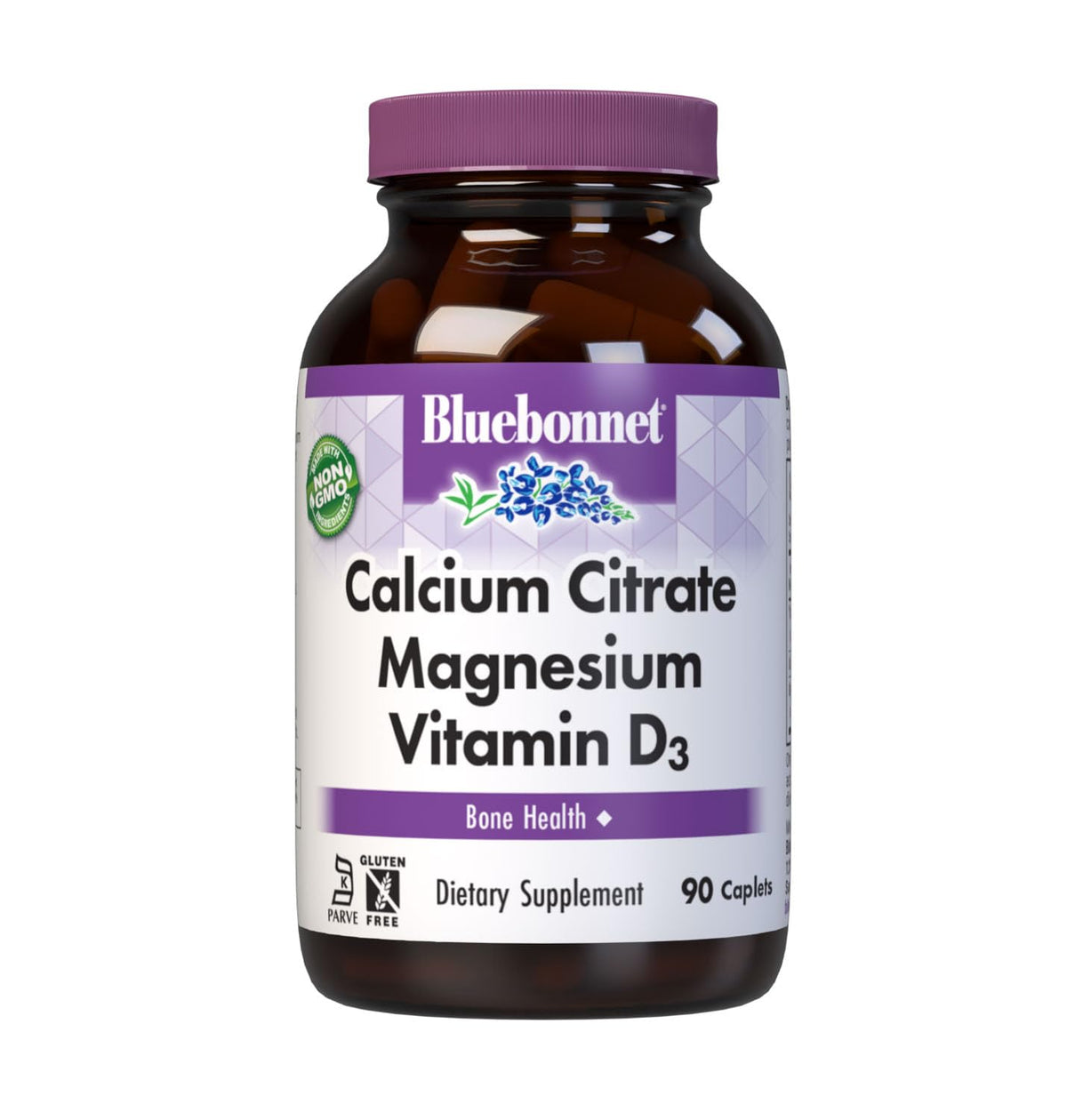 BlueBonnet Calcium Citrate Magnesium Vitamin D3 Caplets front view