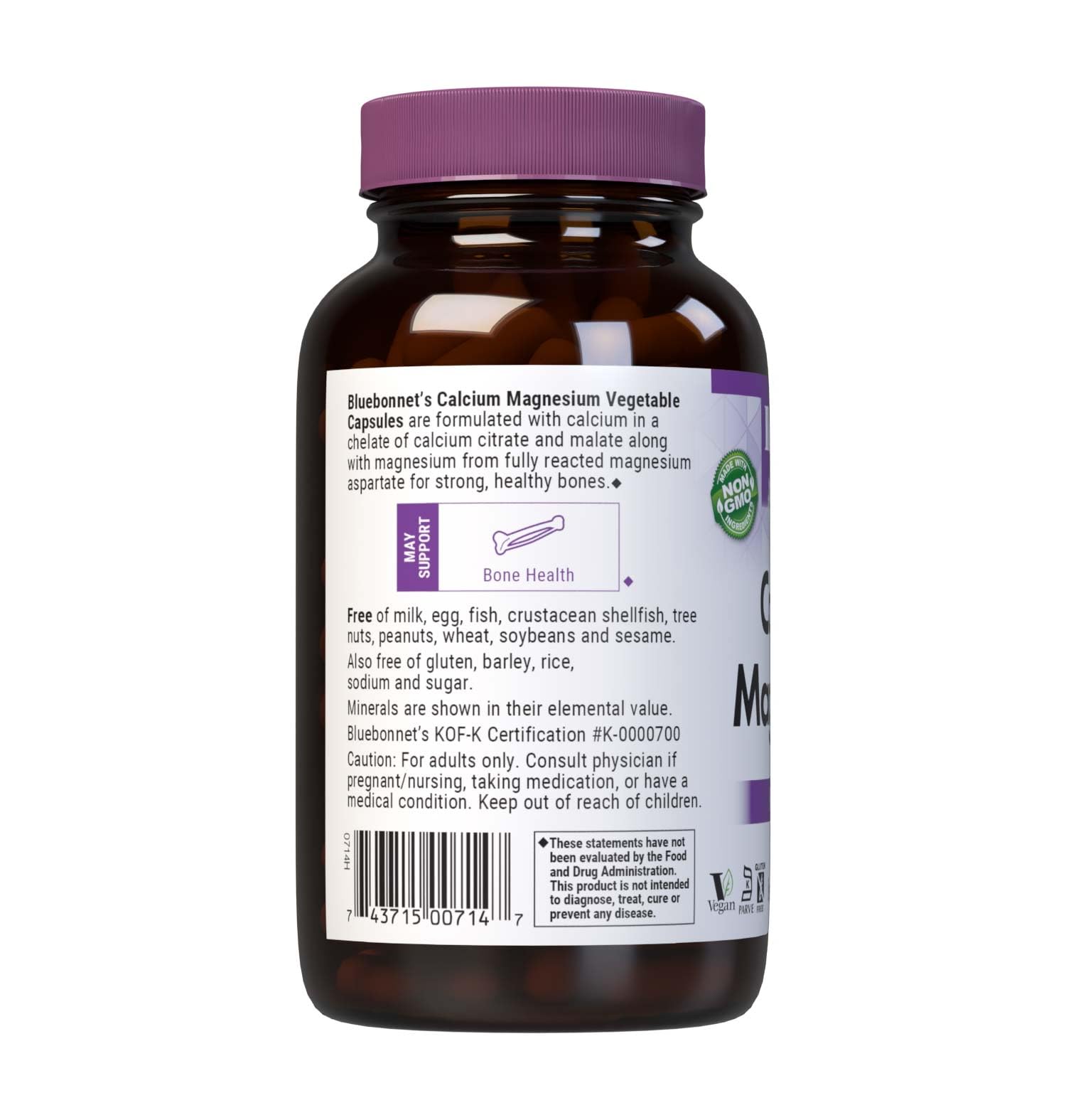 BlueBonnet Calcium Magnesium Vegetable Capsules packaging