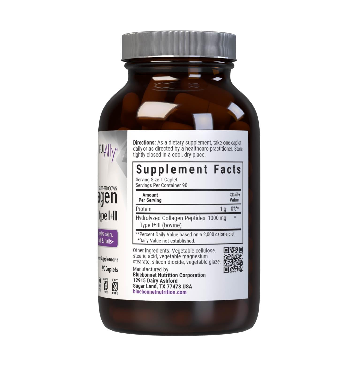BlueBonnet Collagen Caplets ingredients label