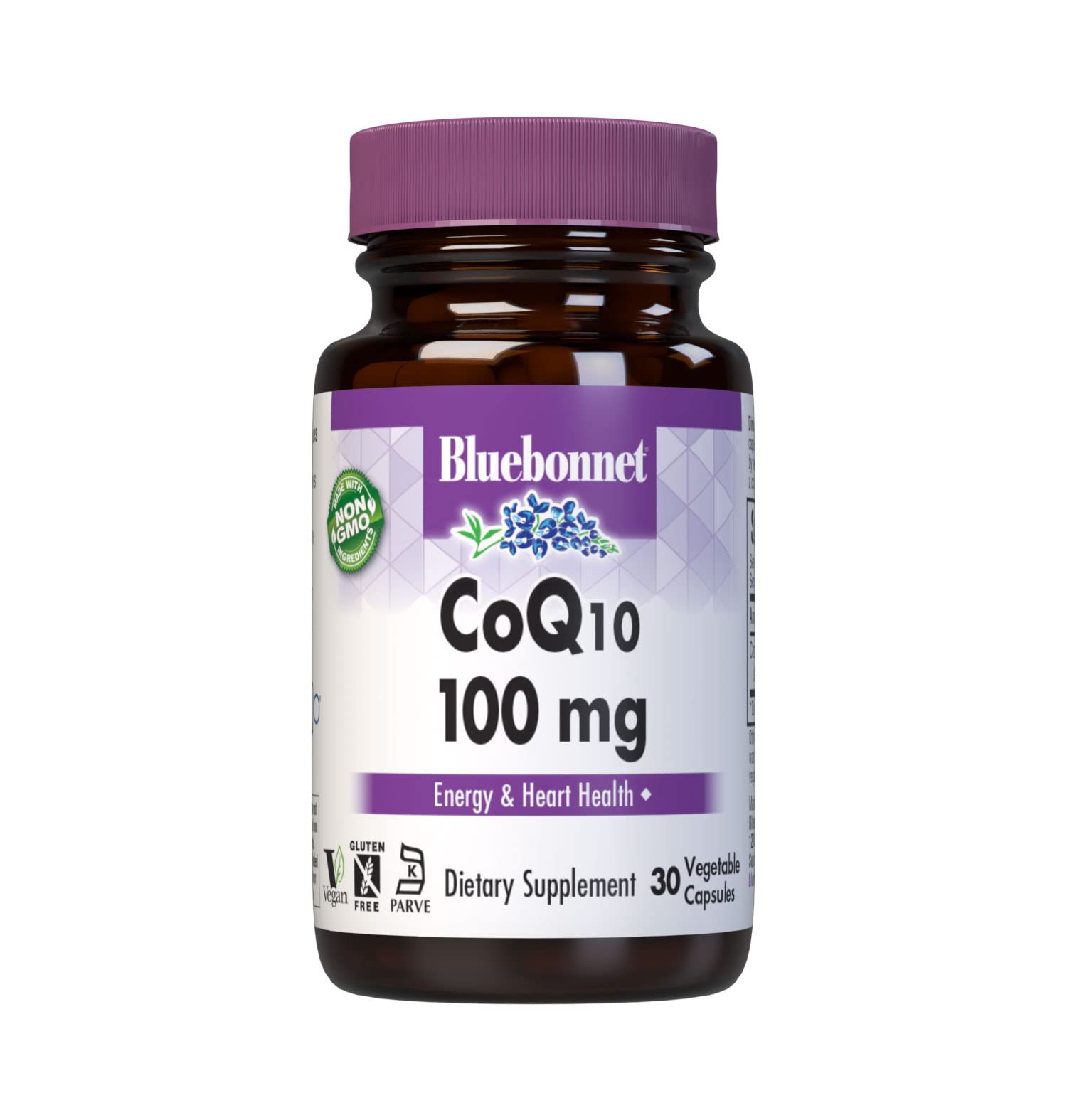 BlueBonnet CoQ10 100 mg Vegetable Capsules front view