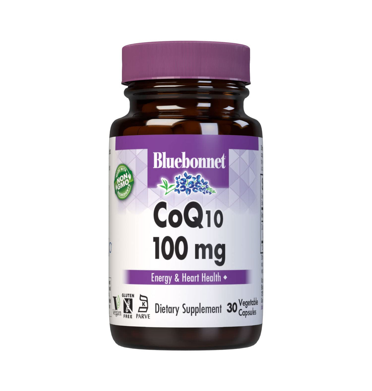 BlueBonnet CoQ10 100 mg Vegetable Capsules front view