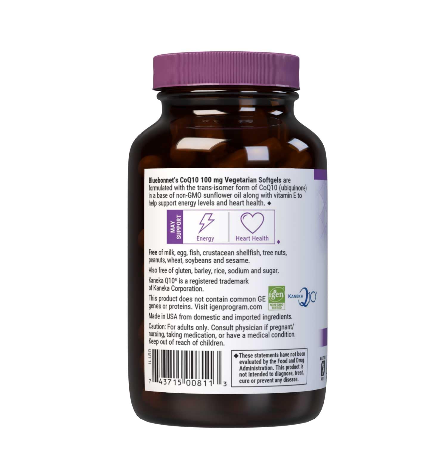 BlueBonnet CoQ10 100 mg Vegetarian Softgels bottle with 120 count
