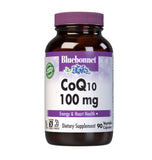 BlueBonnet CoQ10 100mg supplement front view in amber glass bottle