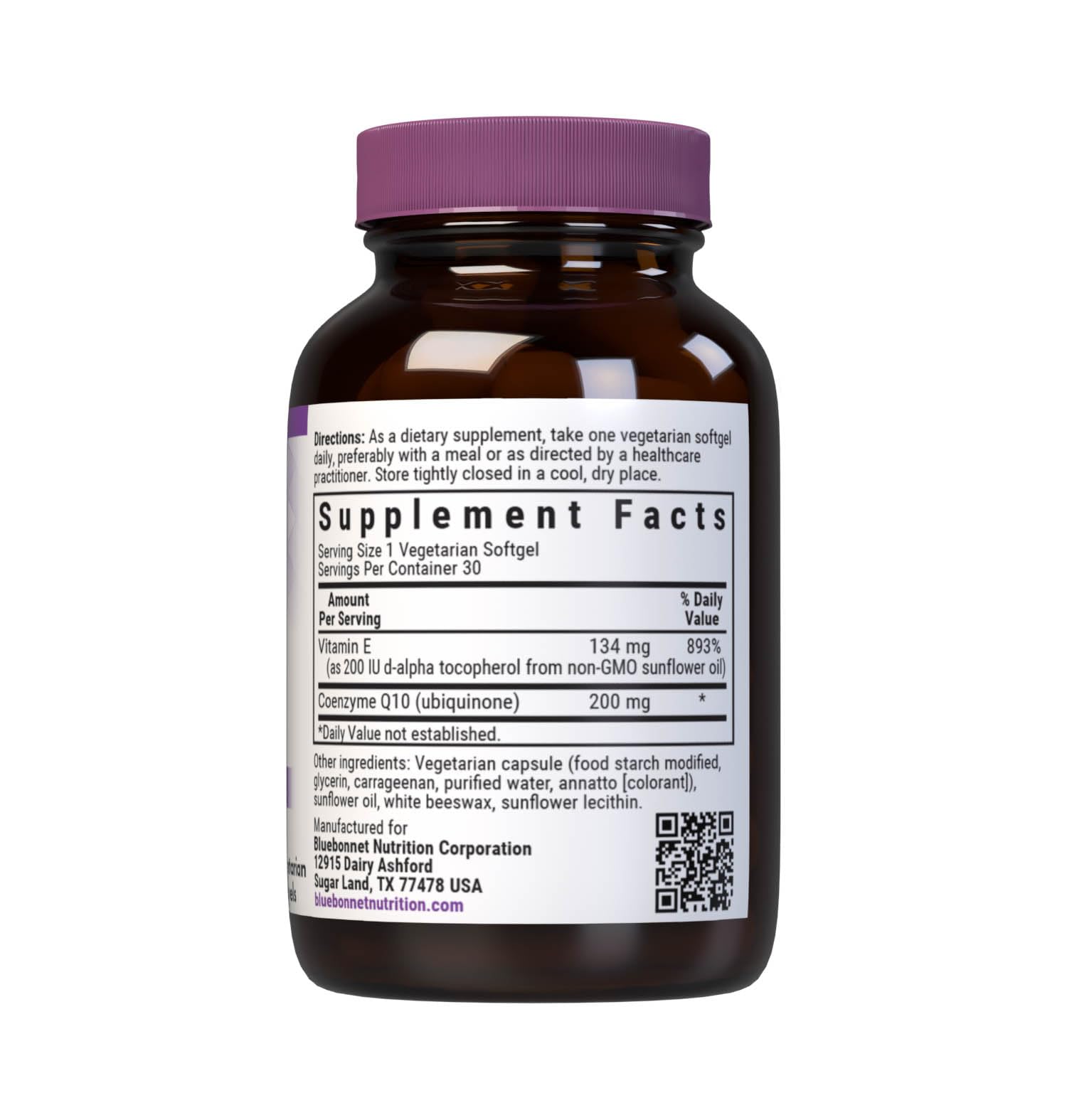 BlueBonnet CoQ10 200 mg Vegetarian Softgels packaging