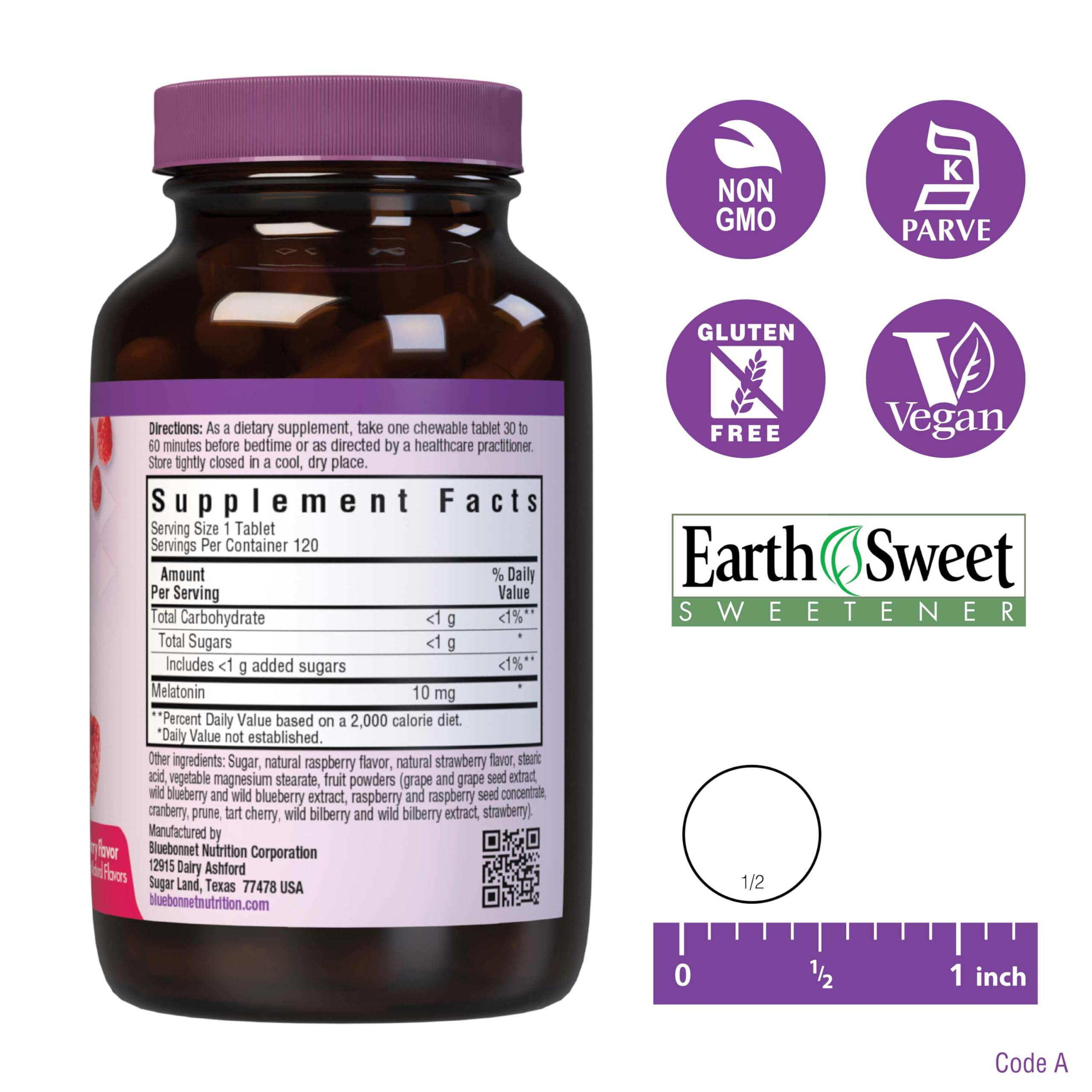 BlueBonnet EarthSweet Chewables Melatonin 10mg packaging