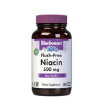 BlueBonnet Flush-Free Niacin 500 mg vegetable capsules front view