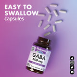 BlueBonnet GABA 500 mg Vegetable Capsules back view