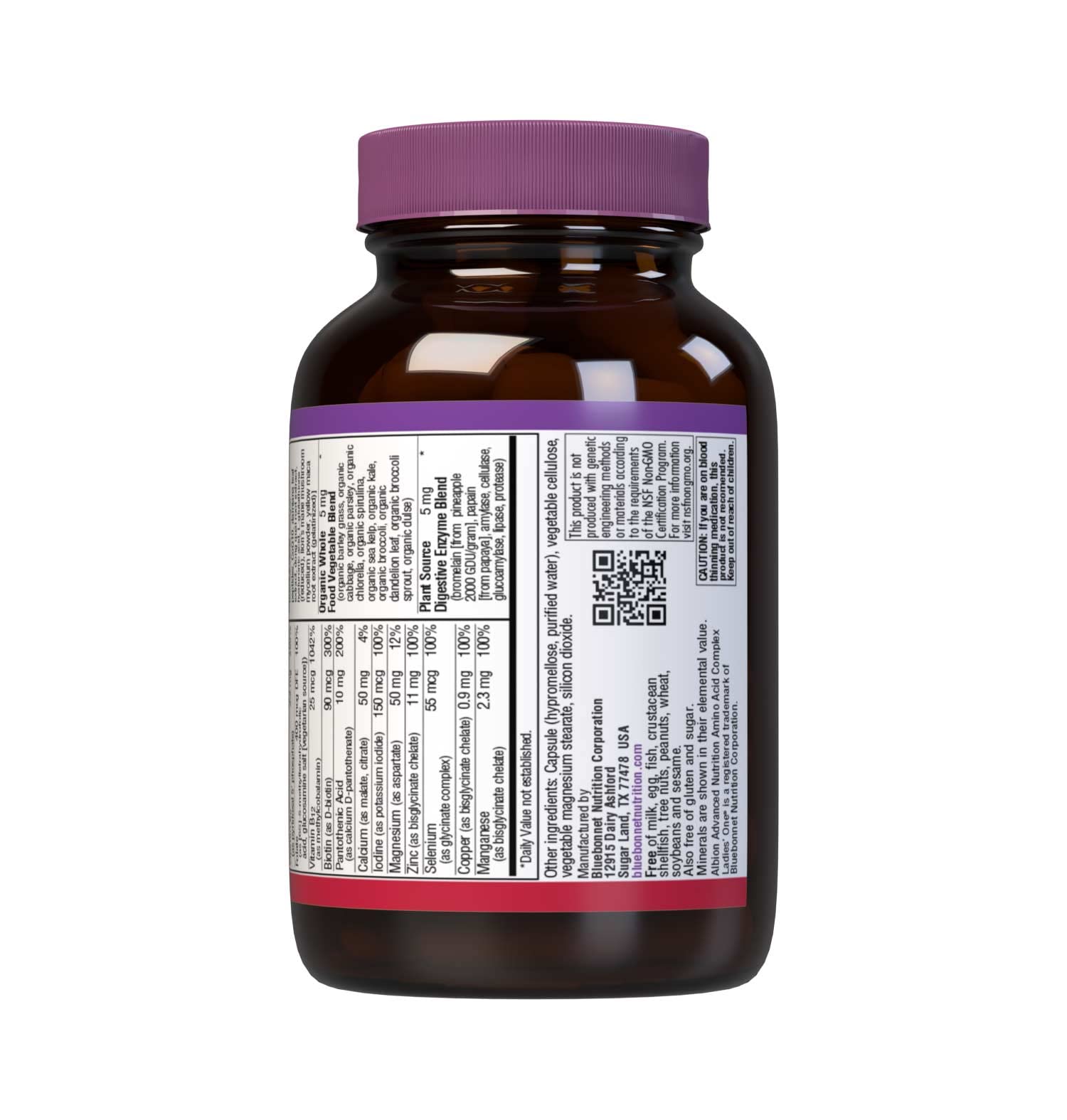 BlueBonnet Ladies’ ONE 40+ Multivitamin bottle on a kitchen counter