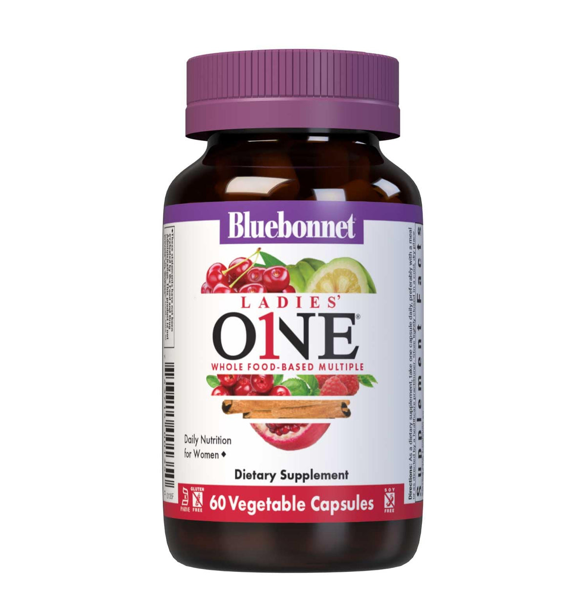 BlueBonnet Ladies One Multivitamin 60 vegetable capsules front view