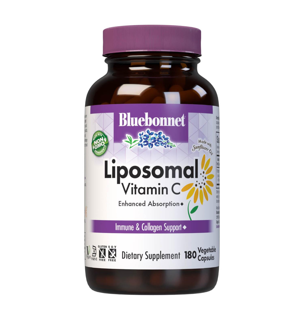 BlueBonnet Liposomal PureWay-C Vitamin C 1000mg vegetable capsules front view