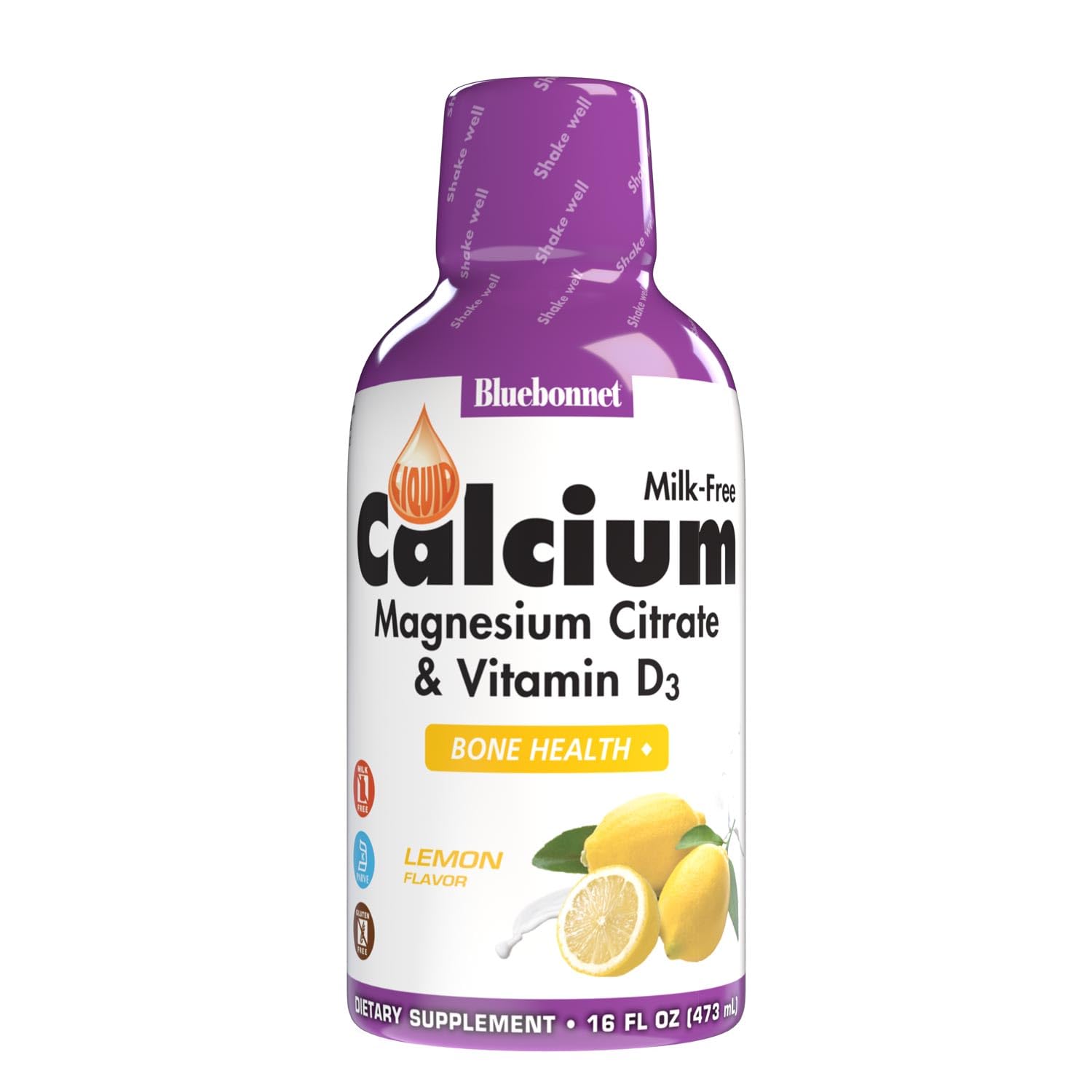 BlueBonnet Liquid Calcium Citrate 16 fl oz front view