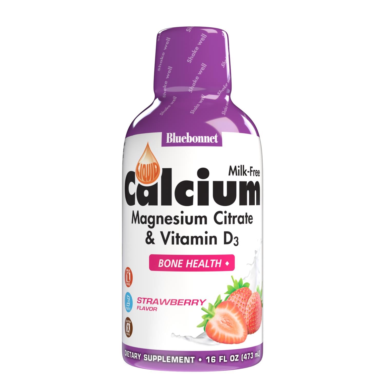 BlueBonnet Liquid Calcium Citrate 16 fl oz front view