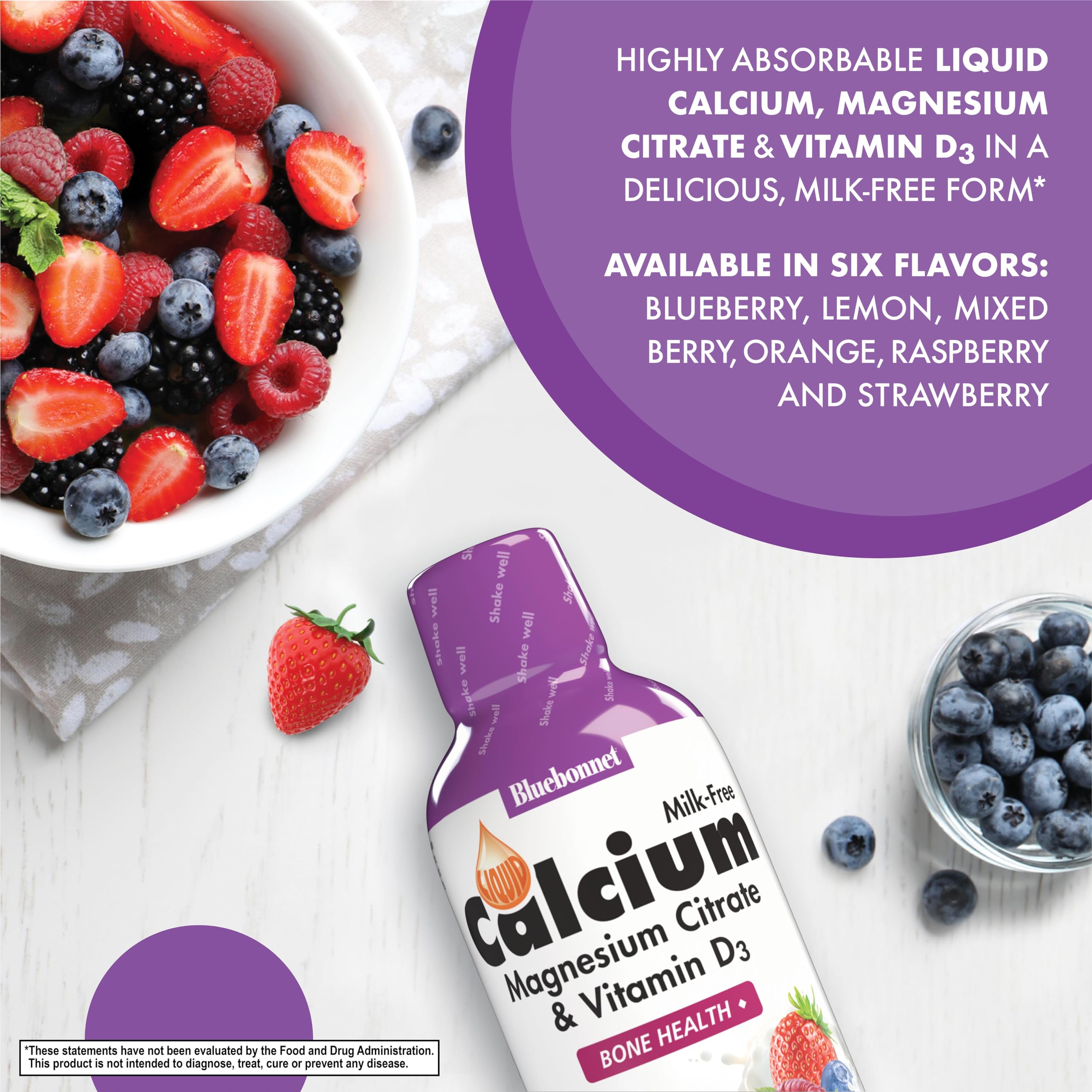 BlueBonnet Liquid Calcium Citrate nutritional information