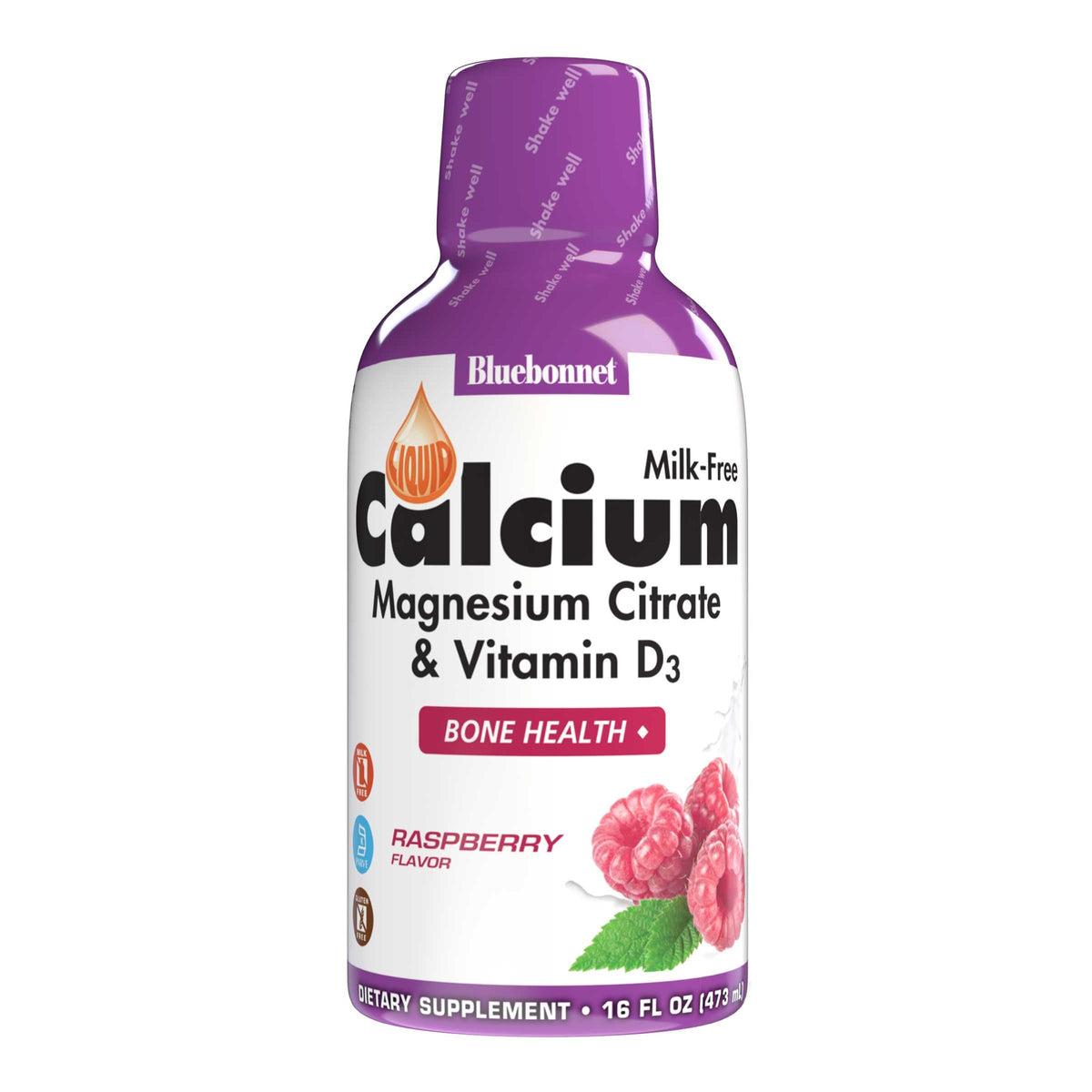 BlueBonnet Liquid Calcium Magnesium Citrate 16 fl oz front view