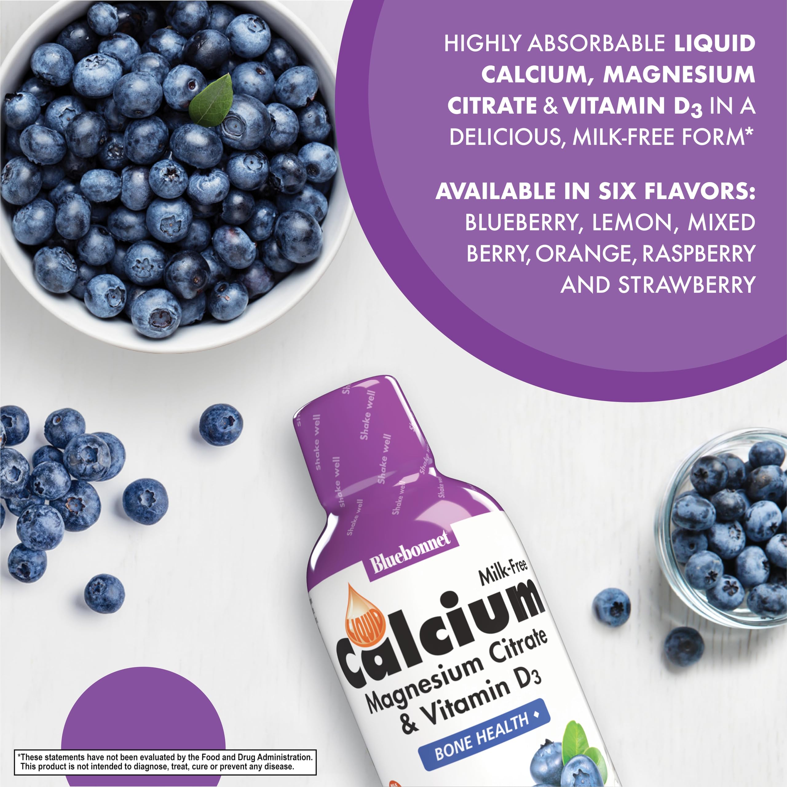BlueBonnet Liquid Calcium Magnesium Citrate Plus Vitamin D3 packaging and label