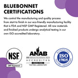 BlueBonnet Liquid Magnesium Citrate 420mg mixed berry flavour with glass