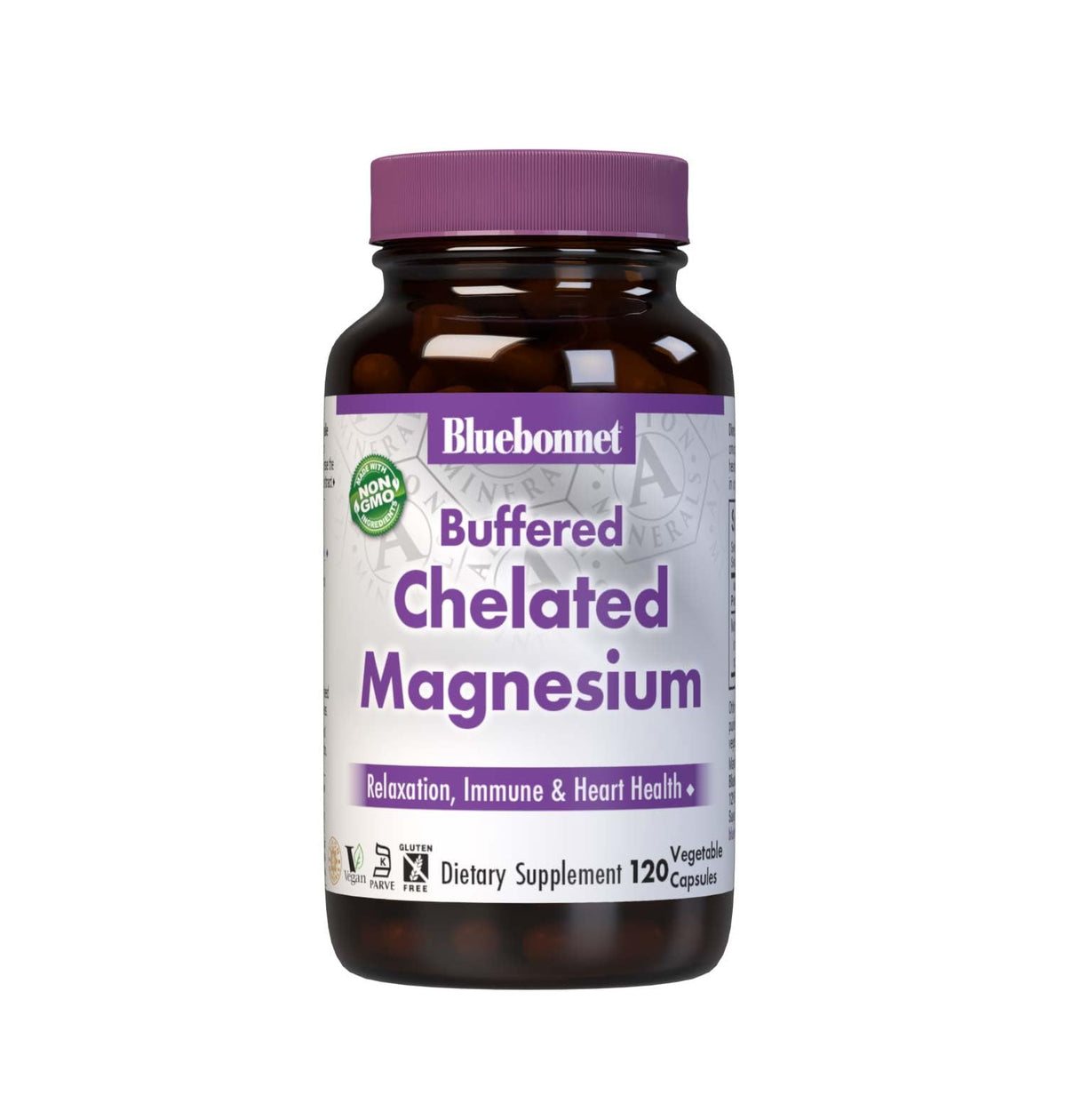 BlueBonnet Magnesium 200 mg vegetable capsules front view