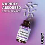 BlueBonnet Magnesium 400 mg with Vitamin B6 capsules on a wooden table