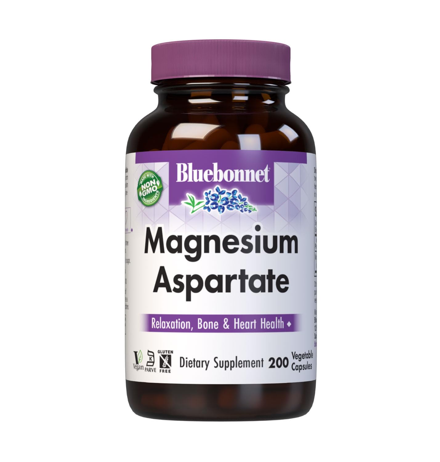 BlueBonnet Magnesium Aspartate 400mg capsules front view
