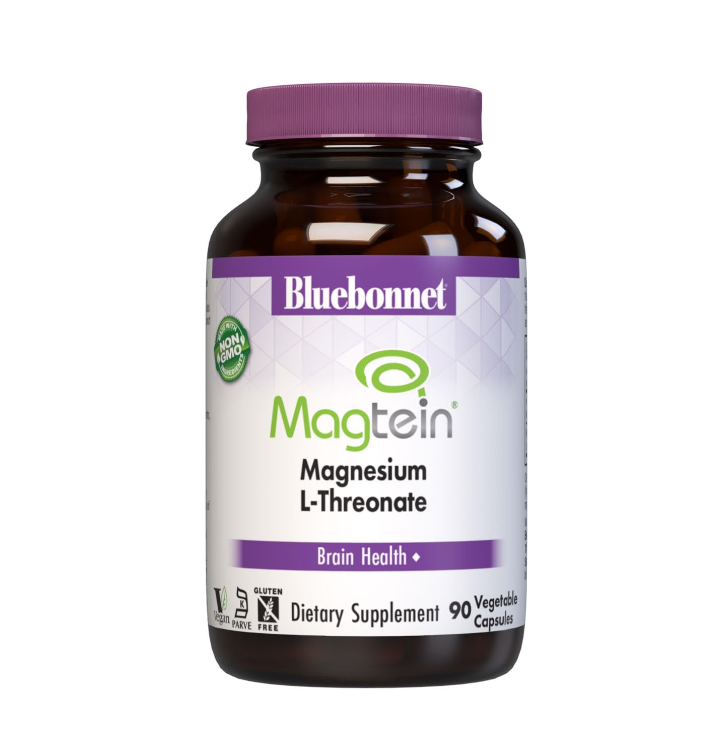 BlueBonnet Magnesium L-Threonate 144 mg 90 Capsules front view