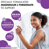 BlueBonnet Magnesium L-Threonate 144 mg capsules on a white background