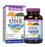 BlueBonnet Mens' ONE 40+ Multivitamin 60 vegetable capsules front view