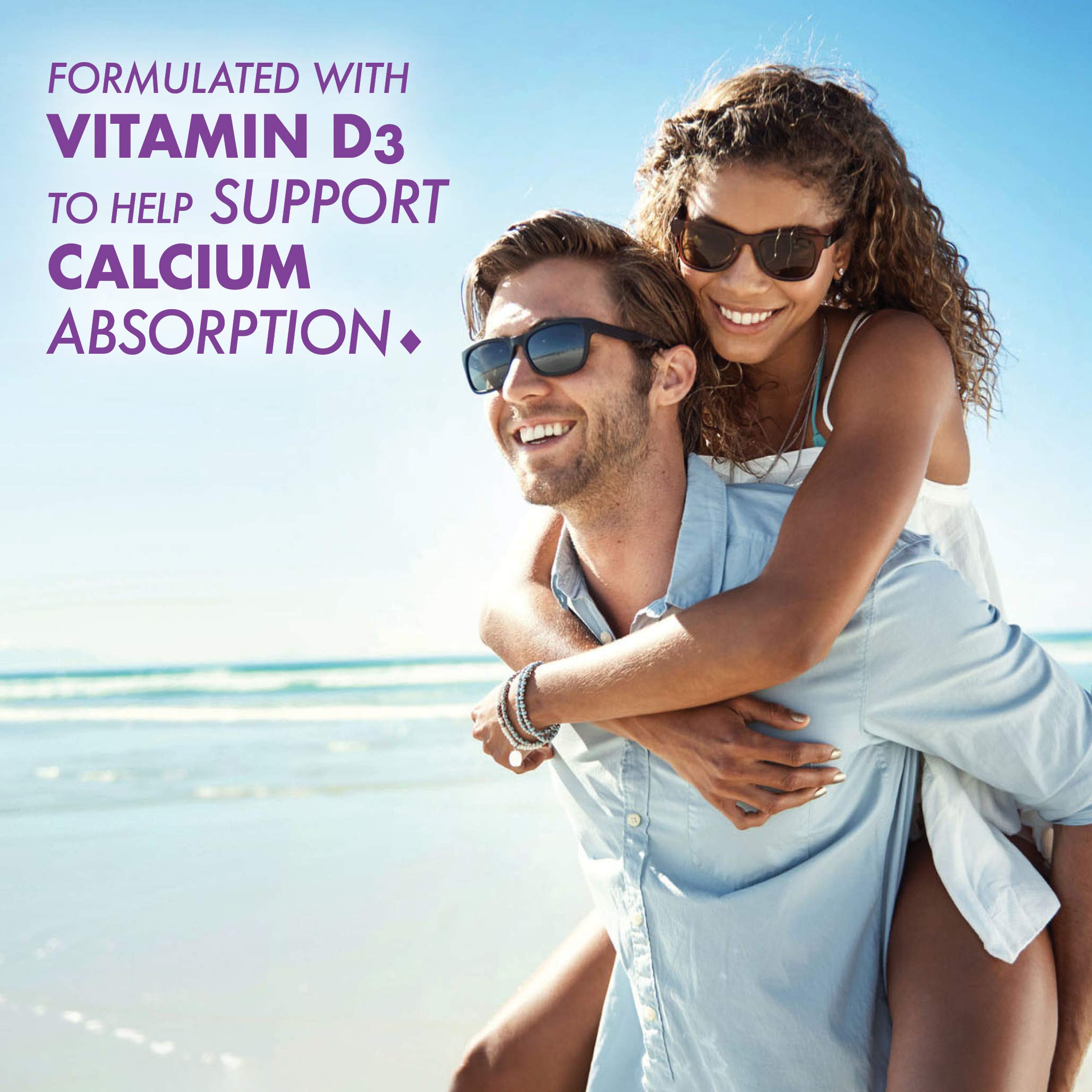 BlueBonnet Milk-Free Calcium 1200 mg Plus Vitamin D3 Softgels back view