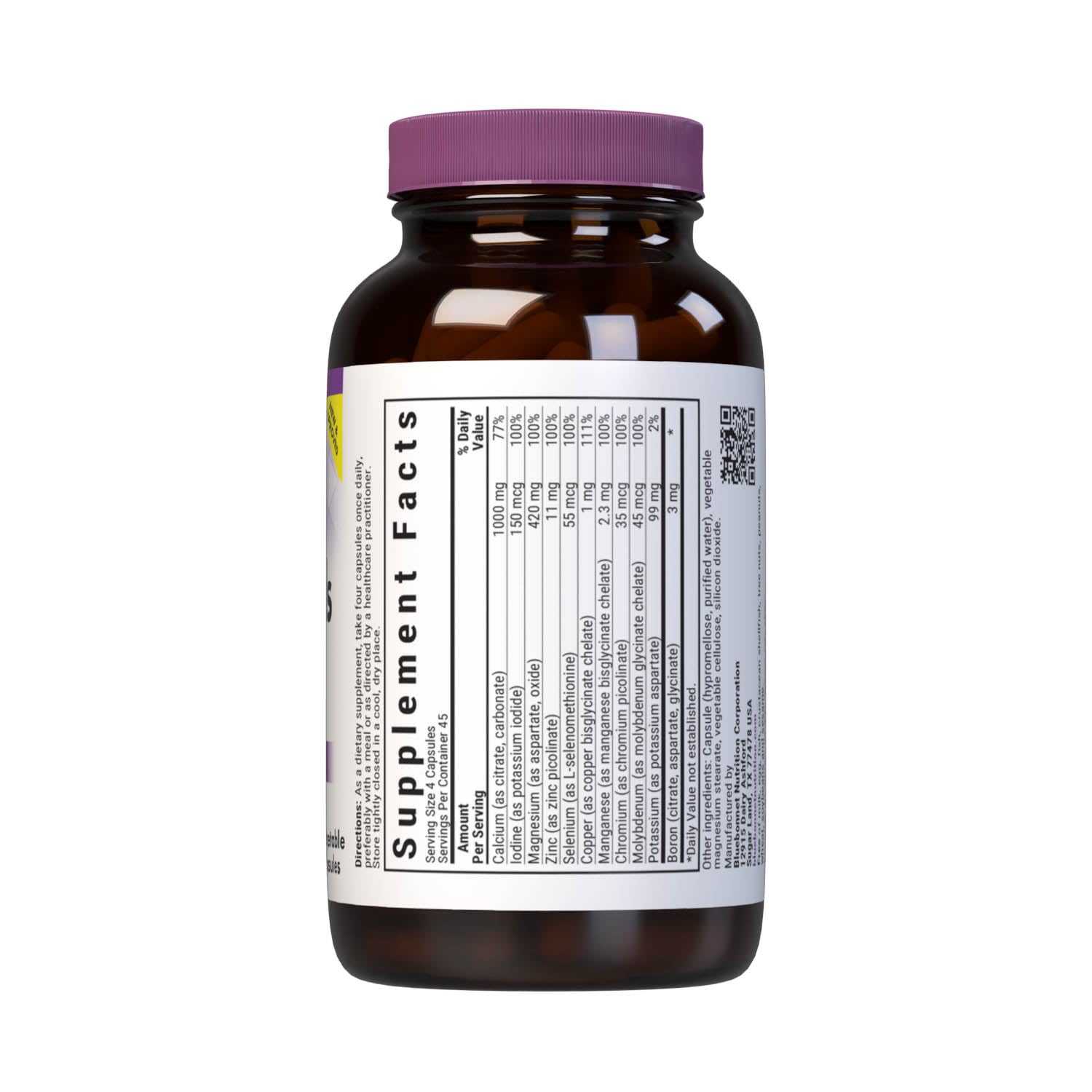 BlueBonnet Multimineral Supplement packaging side view