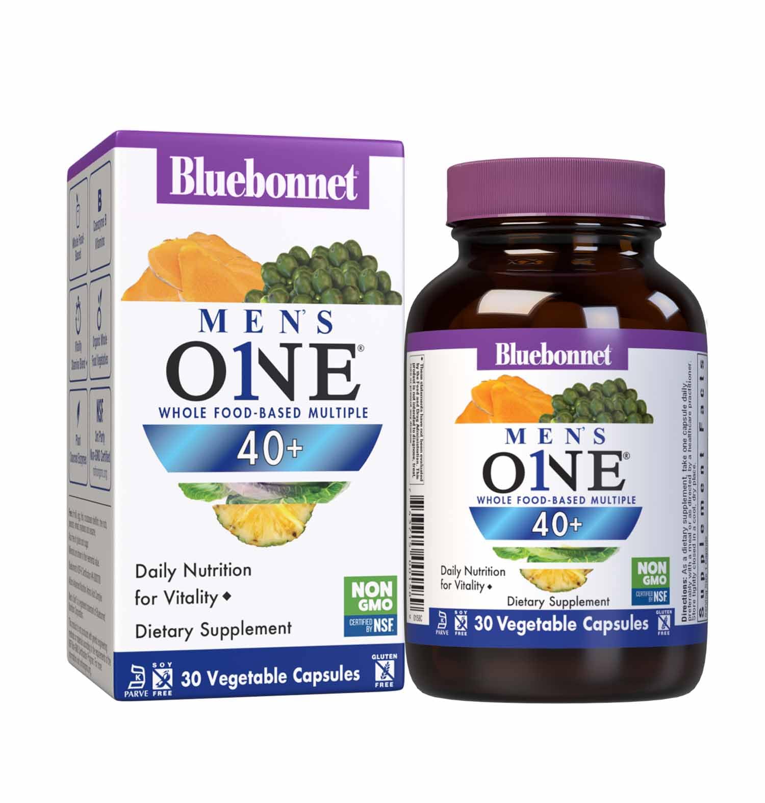 BlueBonnet Multivitamins 159g front view with vegetable capsules
