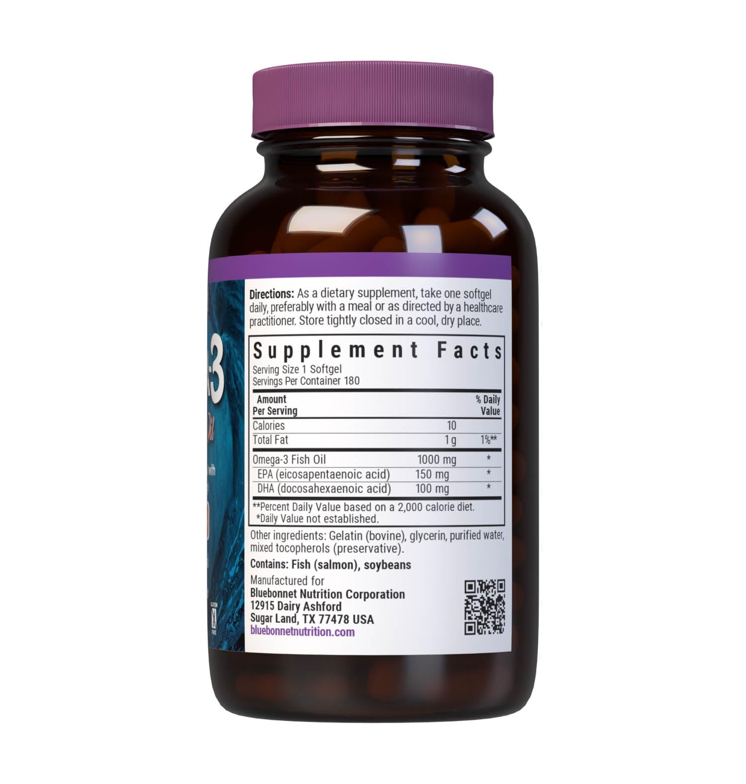 BlueBonnet Omega-3 Fish Oil 1000 mg softgels close-up of capsules