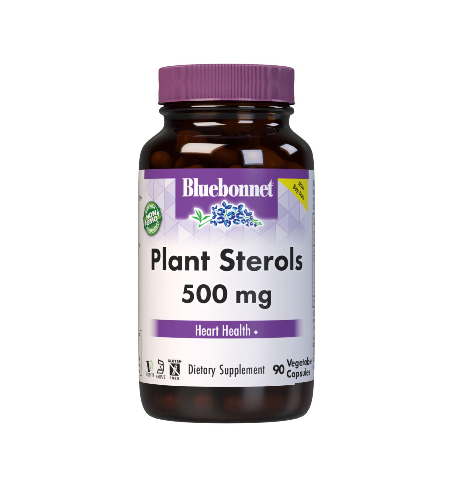 BlueBonnet Plant Sterols 500 mg vegetable capsules front view