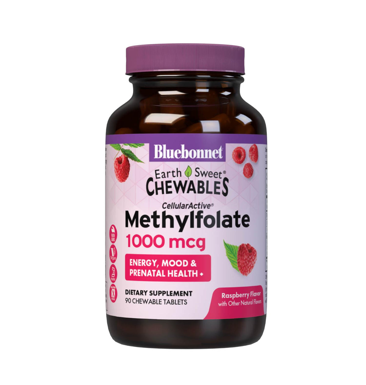 BlueBonnet Prenatal Essentials B9 (Folic Acid) 1000mcg capsules front view