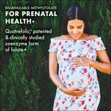 BlueBonnet Prenatal Vitamins 800mcg Quatrefolic capsules on table