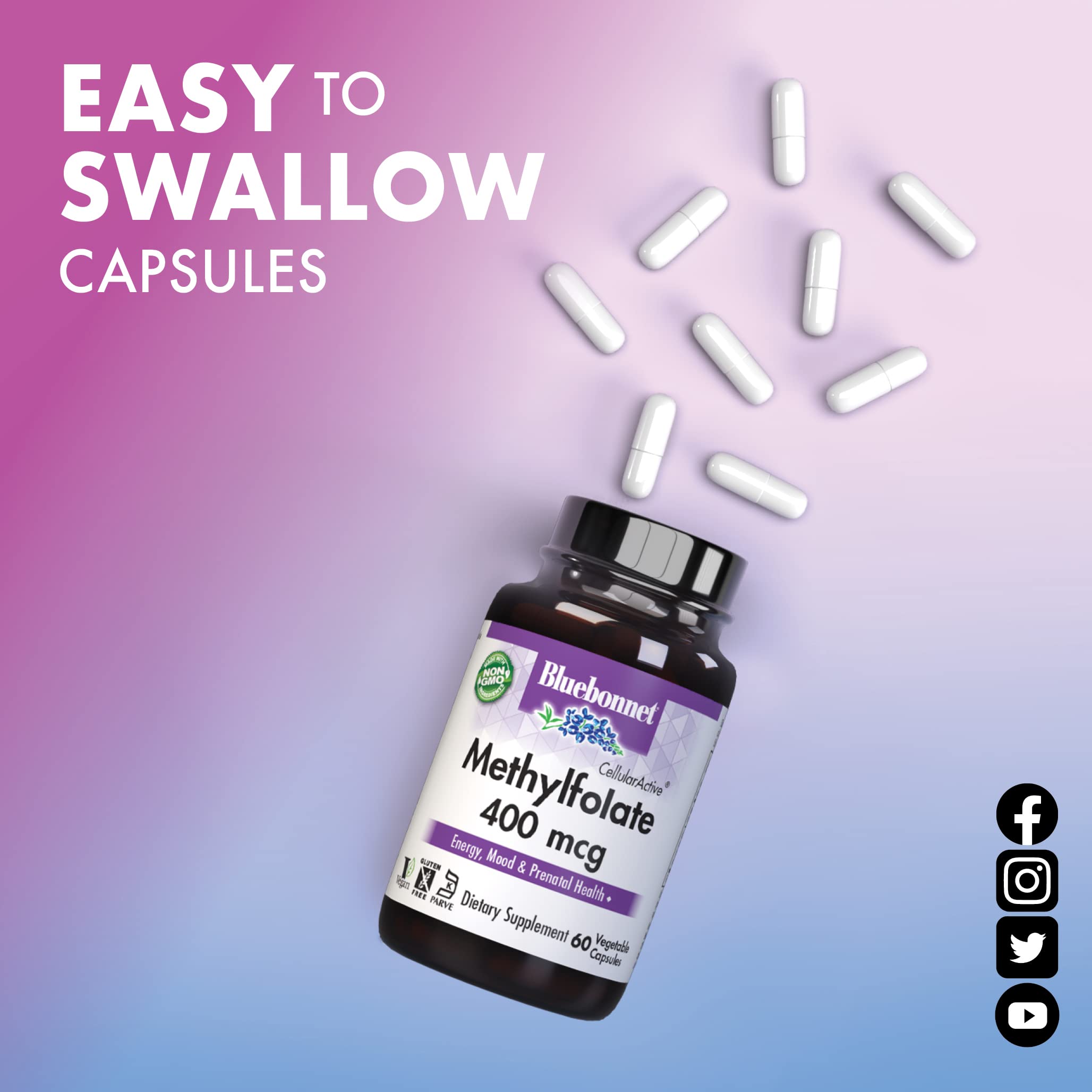 BlueBonnet Prenatal Vitamins side view of bottle