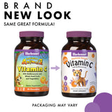 BlueBonnet Rainforest Animalz Vitamin C 250mg tablets displayed on a table