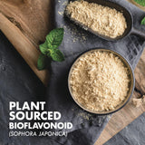 BlueBonnet Rutin 500mg Capsules on a wooden table