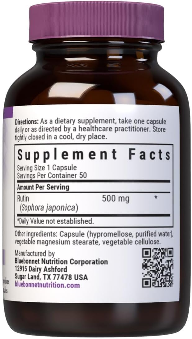 BlueBonnet Rutin 500mg Capsules side view