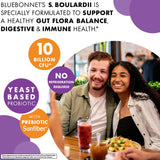 BlueBonnet S. Boulardii Probiotic Capsules amber glass bottle