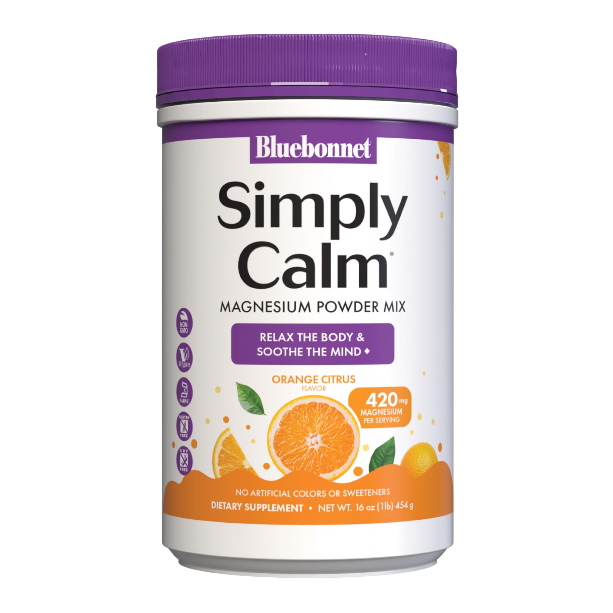 BlueBonnet Simply Calm Powder 16 oz front view