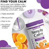 BlueBonnet Simply Calm Powder in a glass of water