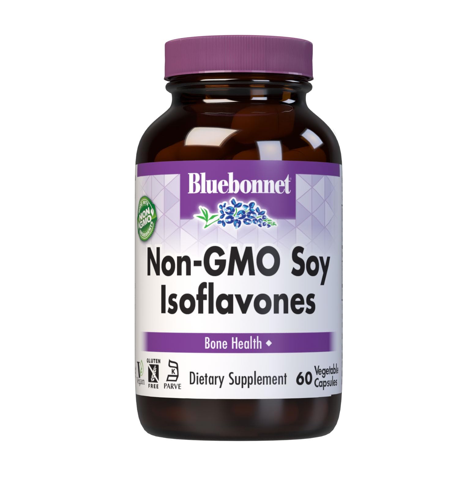 BlueBonnet Soy Isoflavones Vegetable Capsules front view