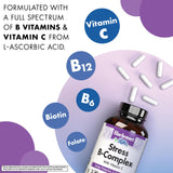 BlueBonnet Stress B-Complex Capsules back view with ingredient list