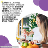 BlueBonnet Sunfiber Powder 299g in a glass of water