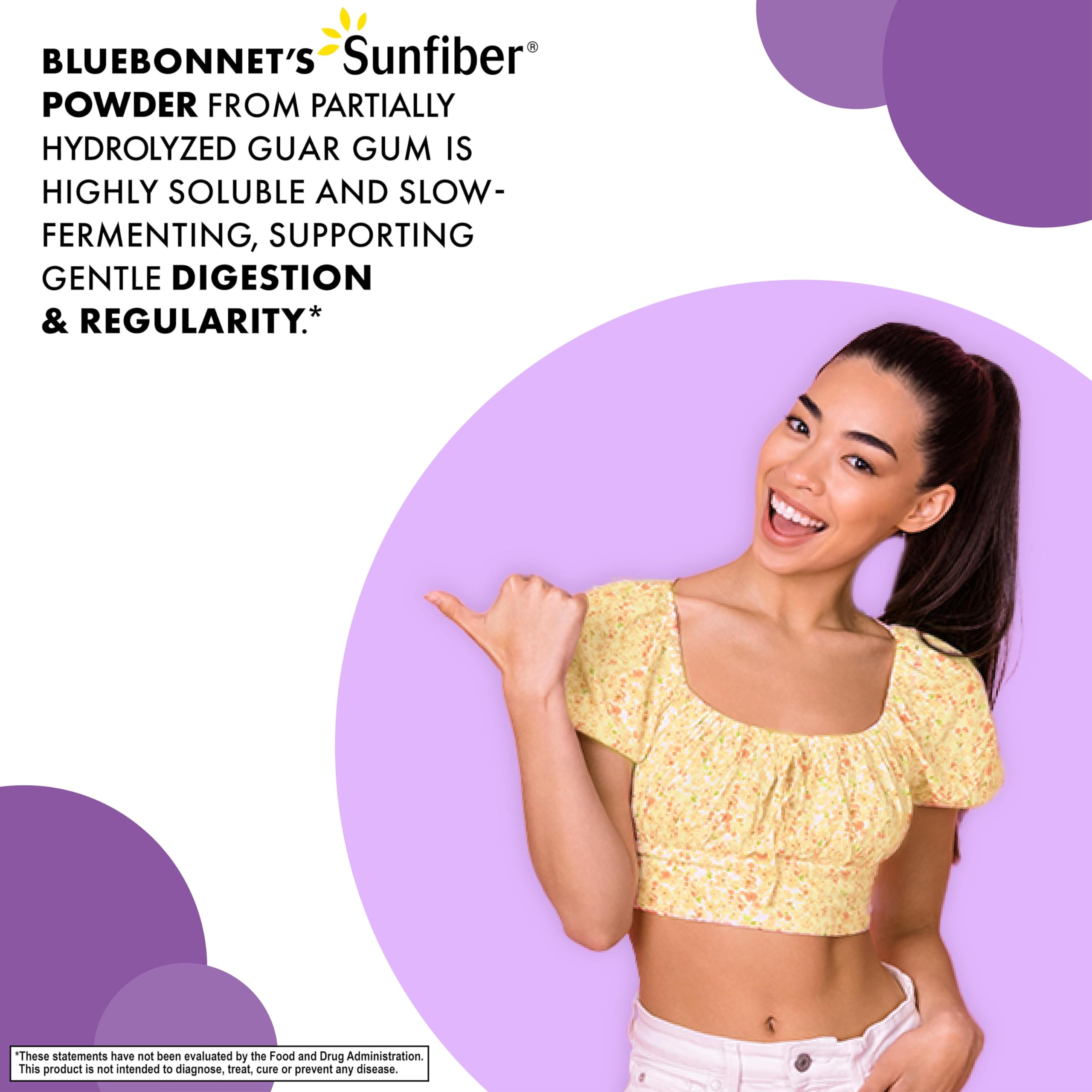 BlueBonnet Sunfiber Powder 299g nutritional information