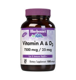BlueBonnet Vitamin A & D3 Softgels 100 count front view