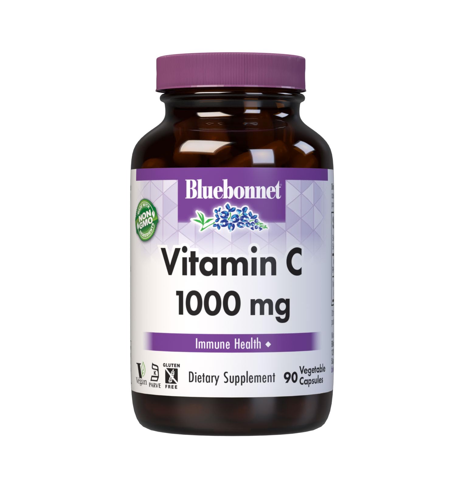 BlueBonnet Vitamin C 1000 mg vegetable capsules front view
