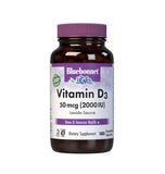 BlueBonnet Vitamin D3 2000 IU Vegetable Capsules front view