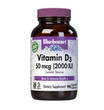BlueBonnet Vitamin D3 2000 IU Vegetable Capsules front view
